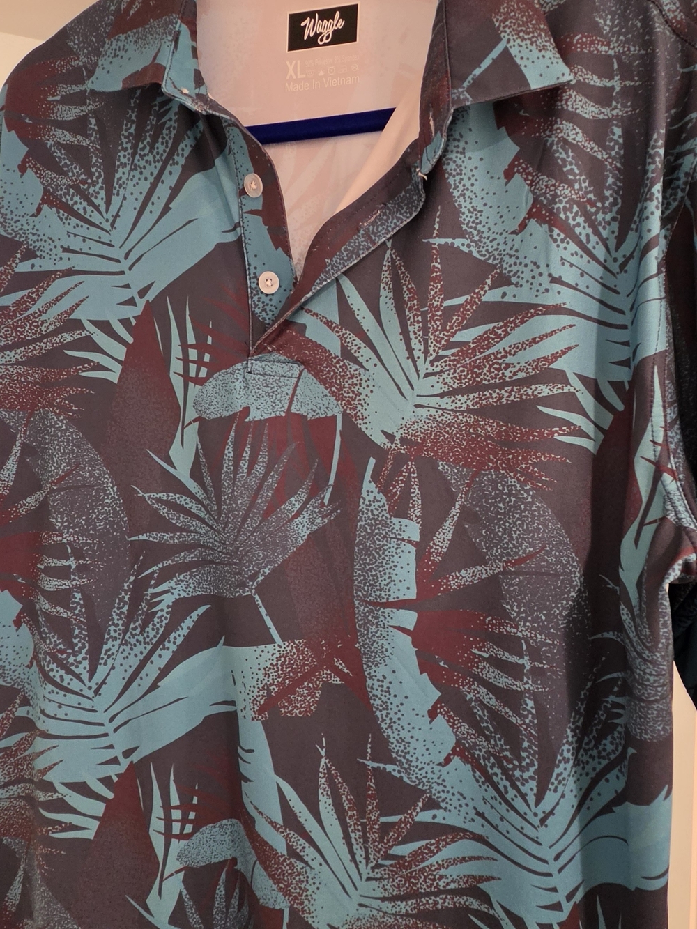 Waggle Golf Men's Tropical Polo Shirt